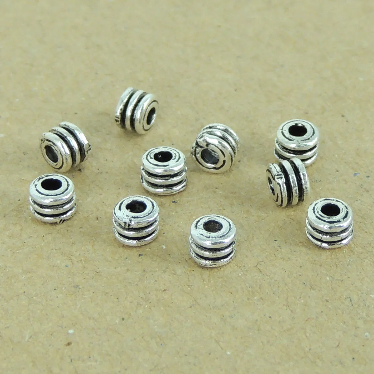 10 PCS 925 Sterling Silver Beads Spacers Vintage DIY Jewelry Making WSP373X10 Wholesale: See Discount Coupons in Item Details