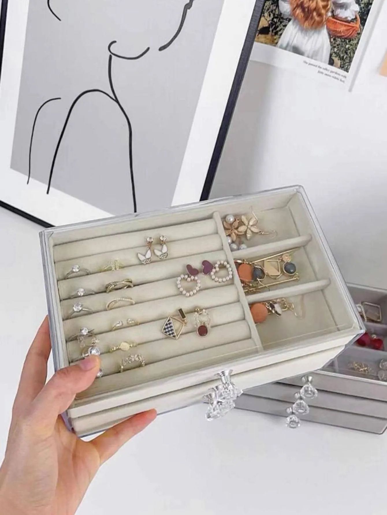 1pc Multi-layer Jewelry Storage Box