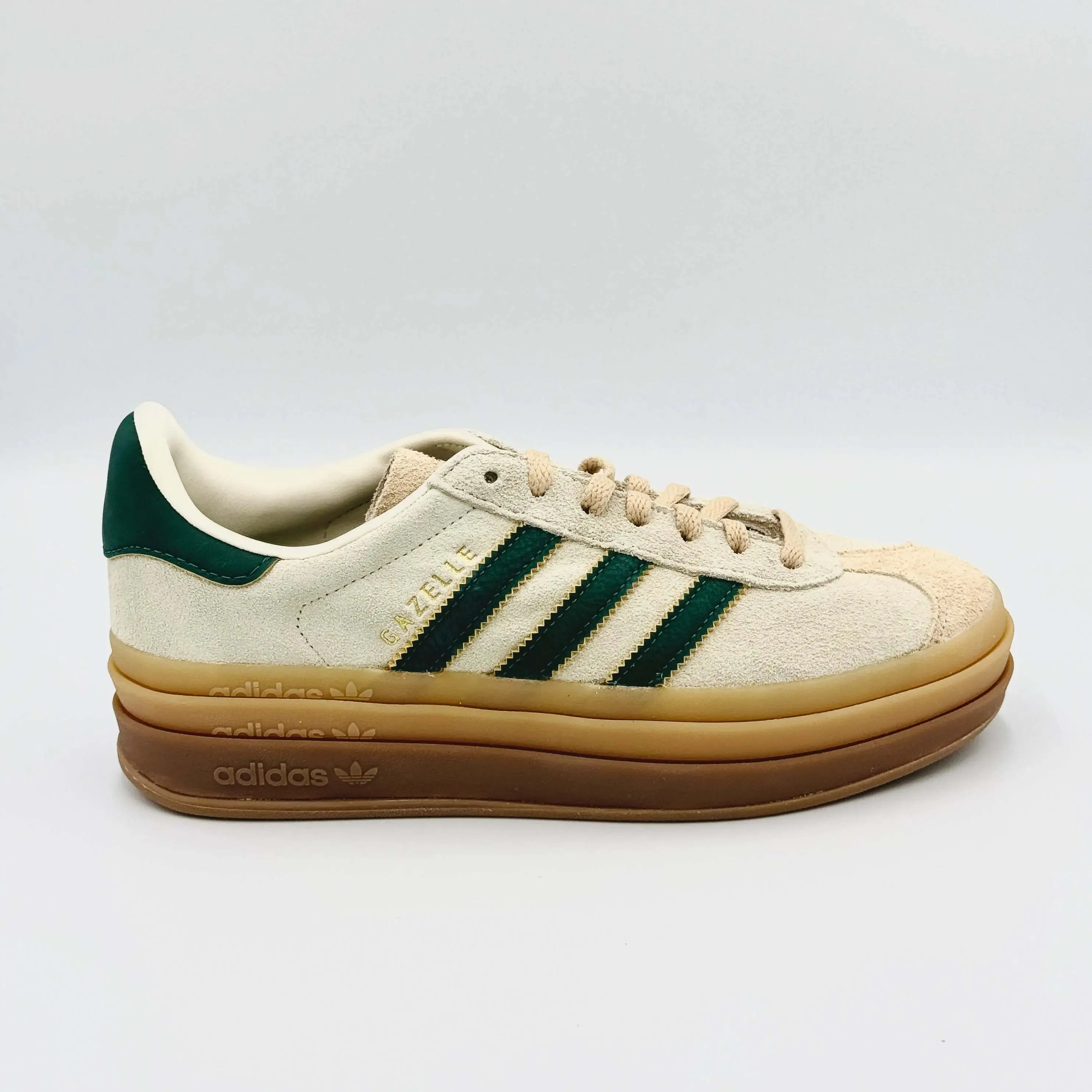 Adidas Gazelle Bold Magic Beige Collegiate Green