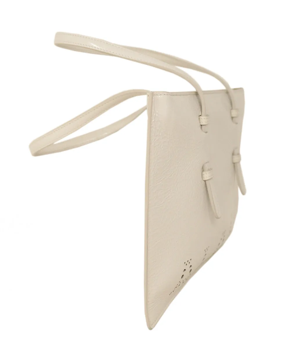 Alaia White Cutout Patent Leather Handbag