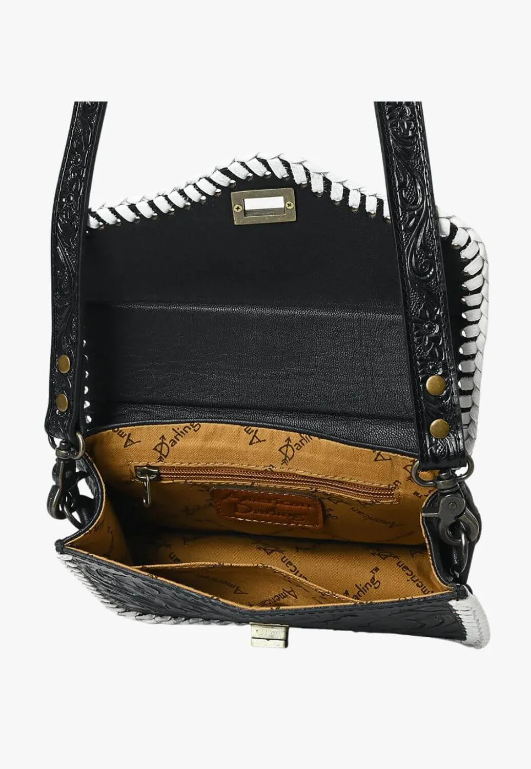 American Darling Tooled Leather Crossbody Bag