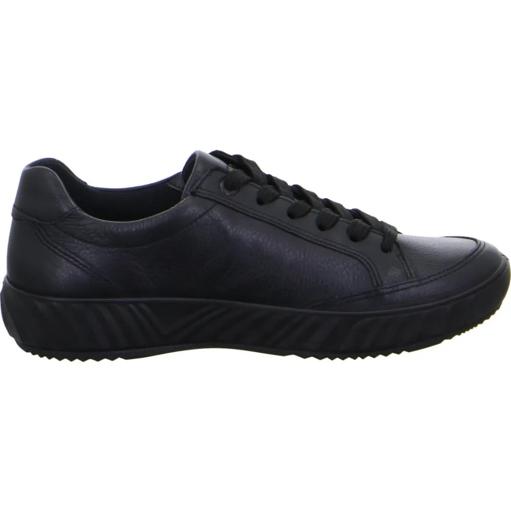 Ara Women's Allesandra Lace-Up Zip Black Hydro-Leather