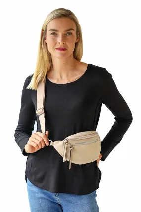 Archer House Cross Body Belt Bag - Stone