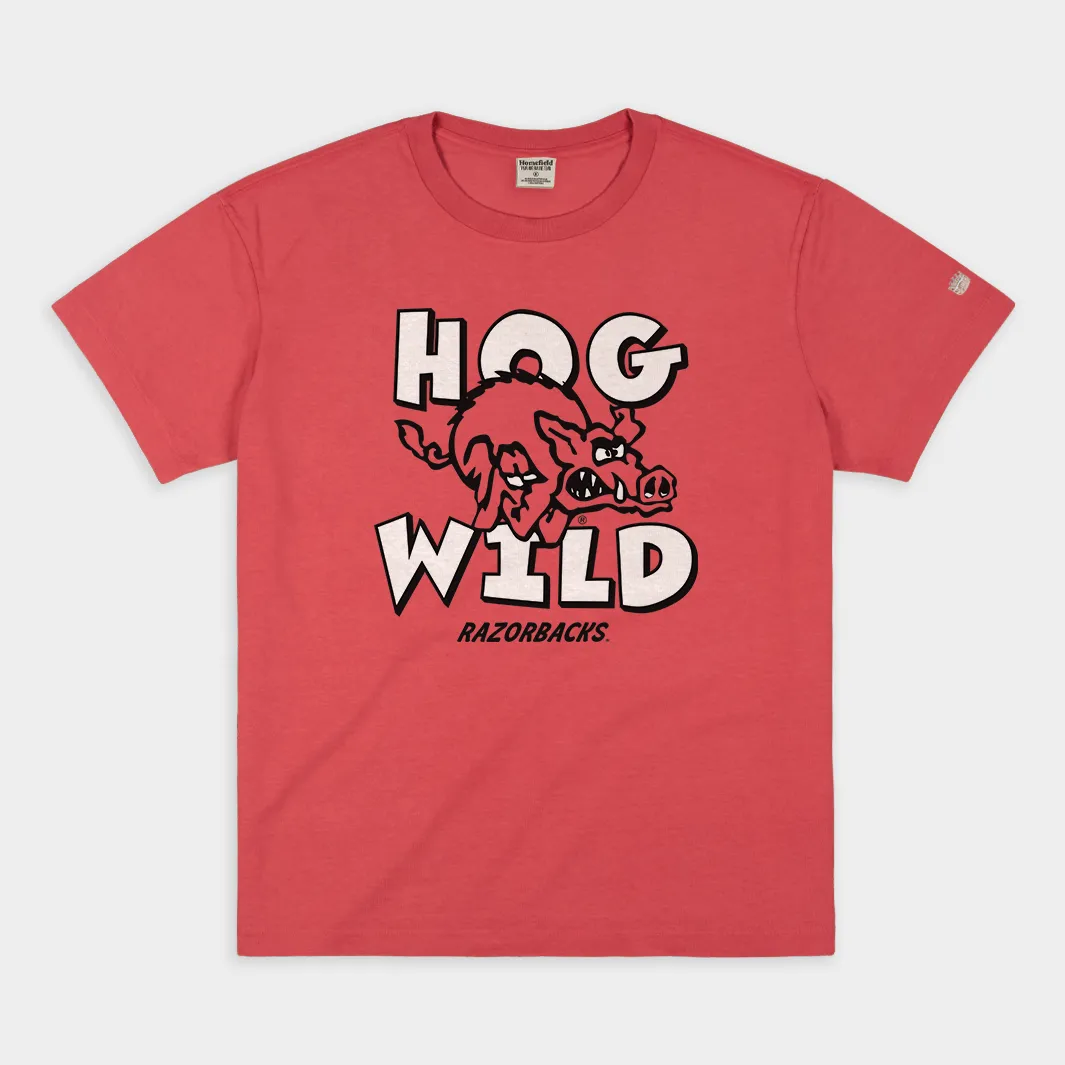 Arkansas Hog Wild Retro Vintage Heavyweight Tee