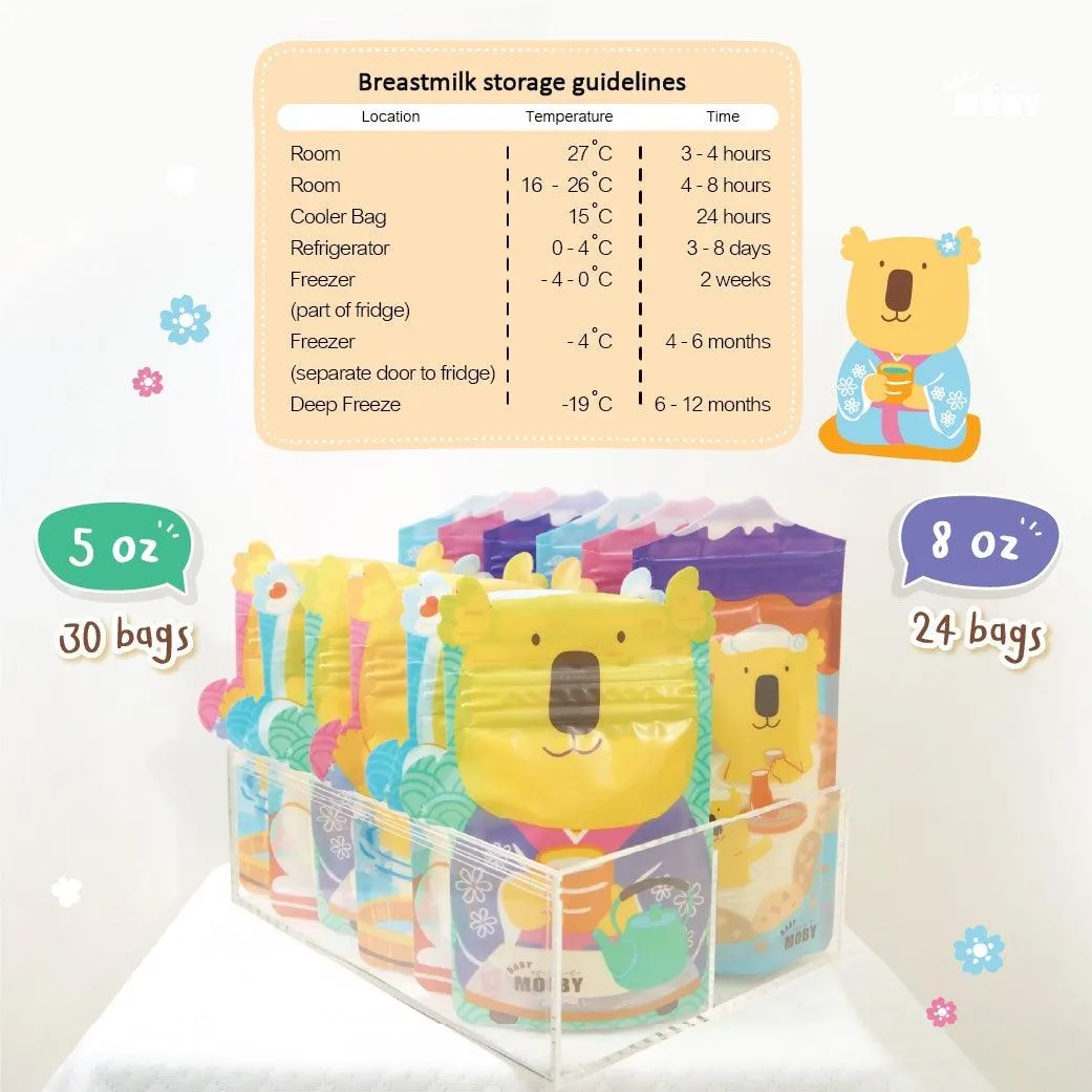 Baby Moby Breastmilk Storage Bags Japan Collection