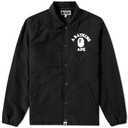 Bape College Coach Jacket Black