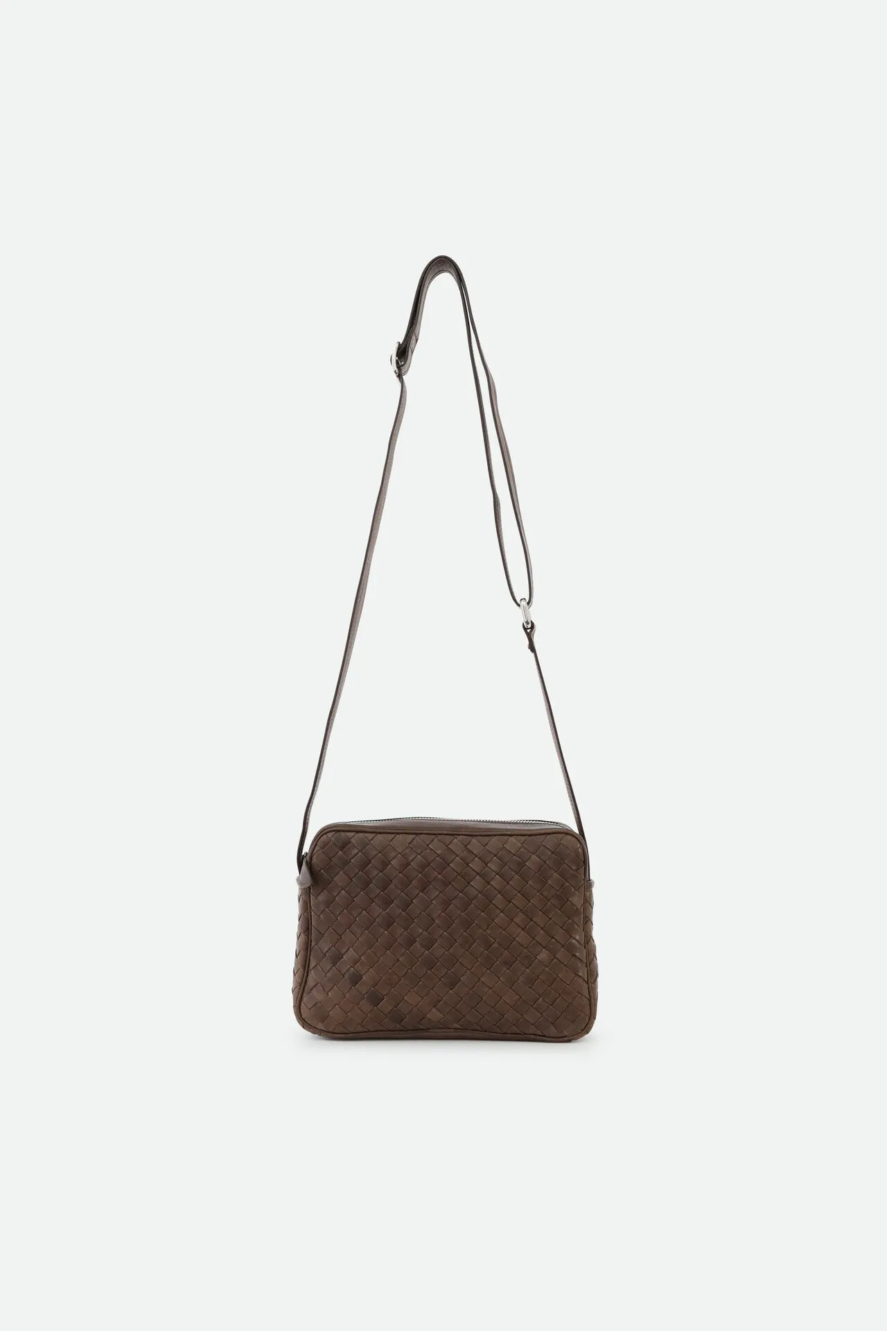 BARI WOVEN BAG IN ITALIAN LEATHER BROWN