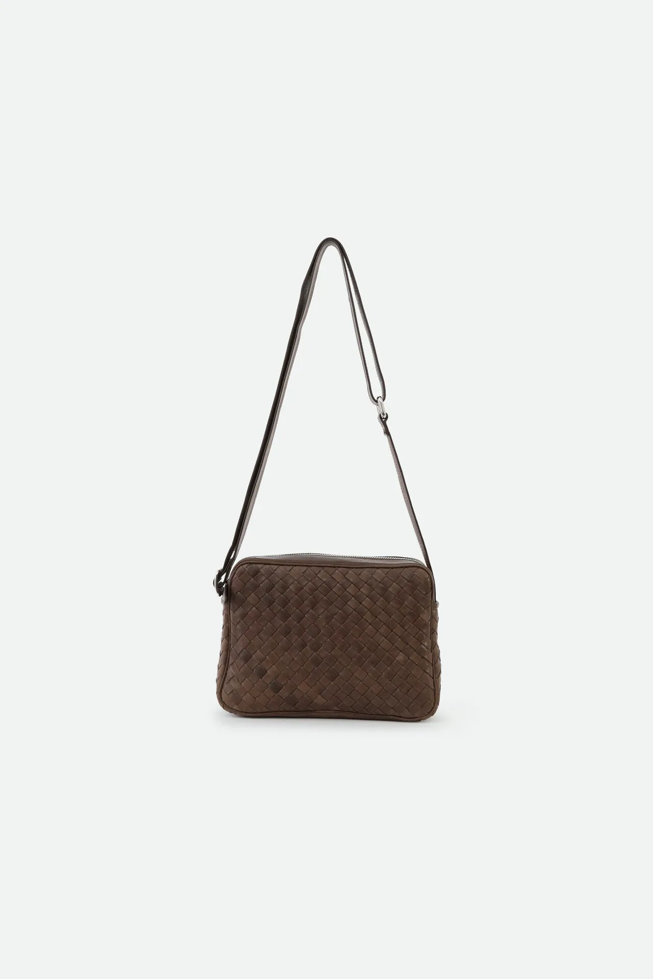 BARI WOVEN BAG IN ITALIAN LEATHER BROWN