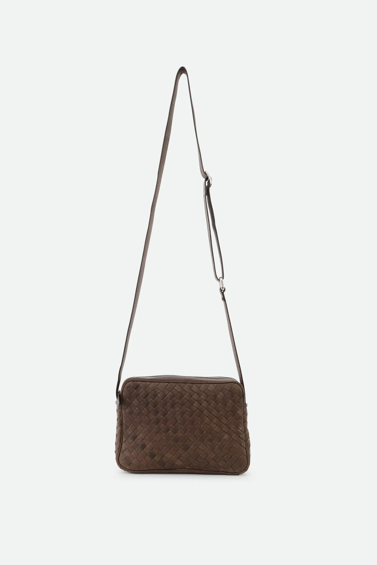 BARI WOVEN BAG IN ITALIAN LEATHER BROWN