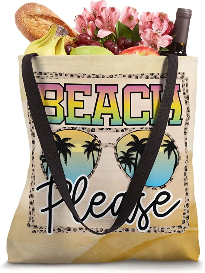 Beach Please Beach Tote Bag Instant Digital Download Transparent PNG Image File - Vacation Bags Summer Beaches Vacation Cruise Designs