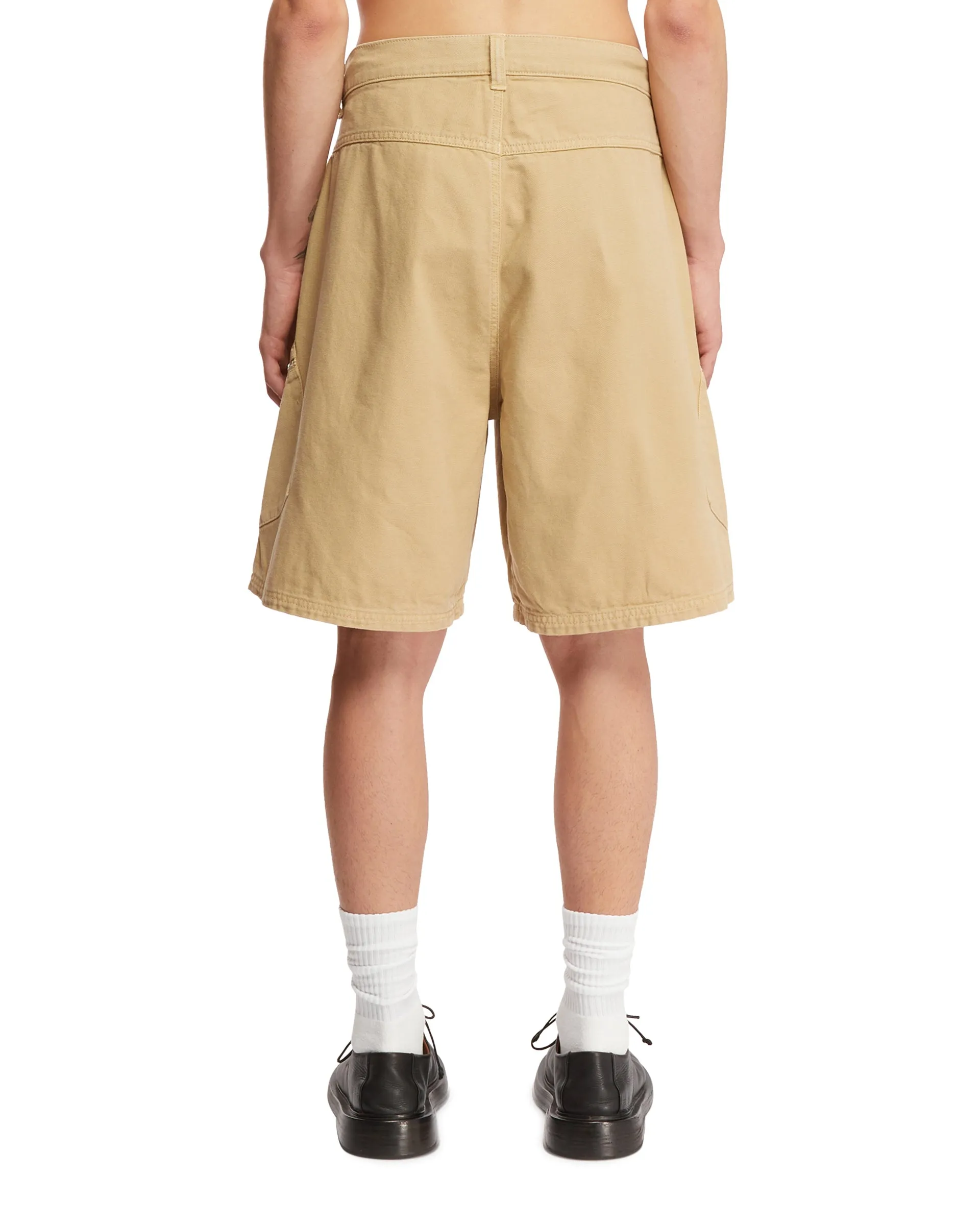 Beige Cotton Shorts