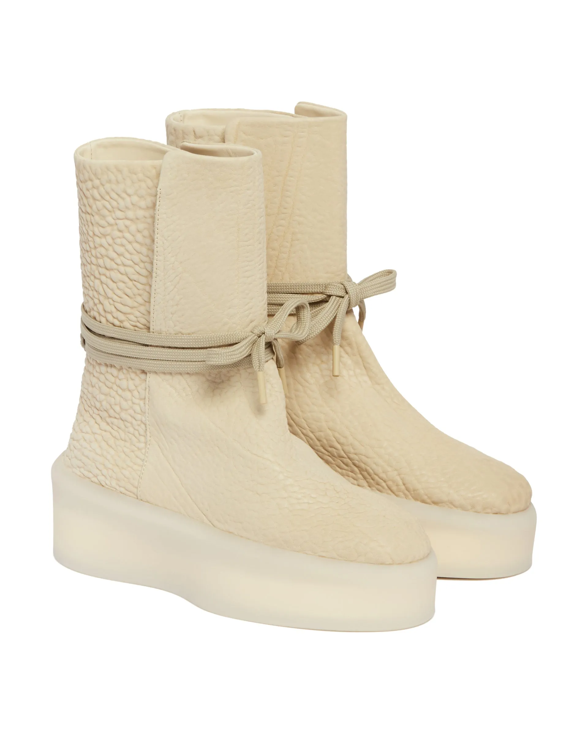 Beige Leather Native Boots