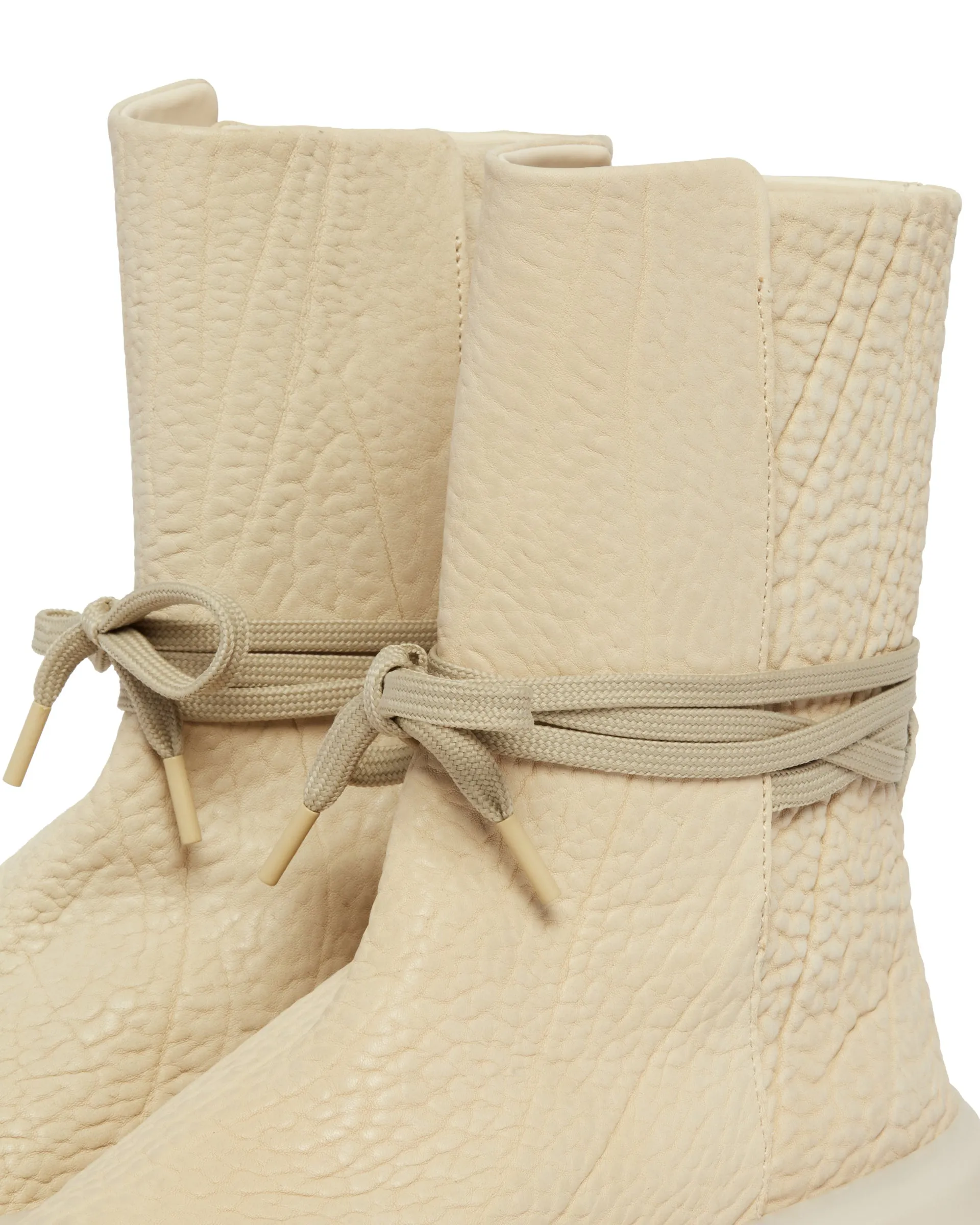 Beige Leather Native Boots