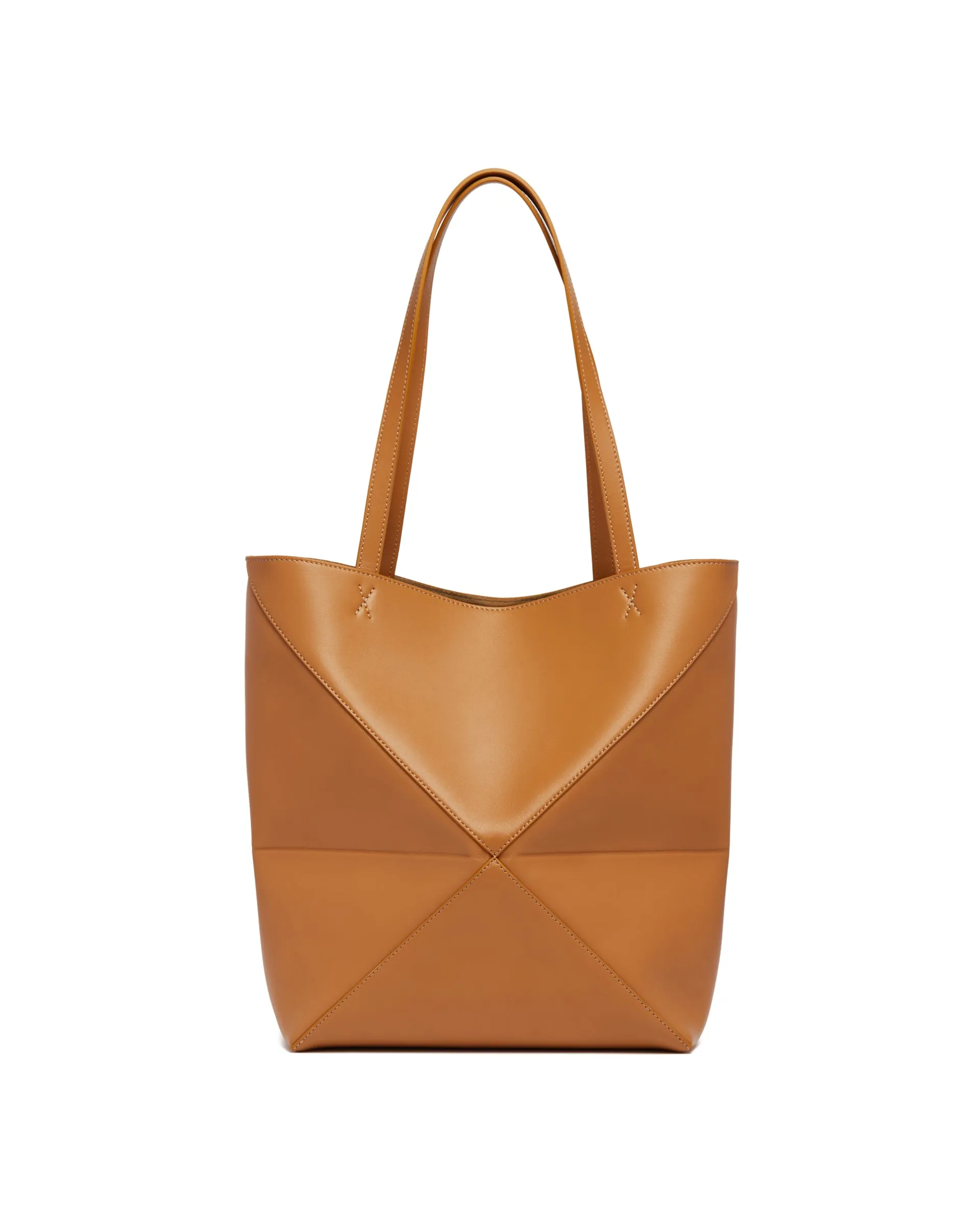 Medium Beige Folding Puzzle Tote Bag