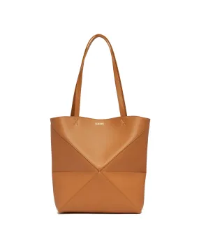 Medium Beige Folding Puzzle Tote Bag