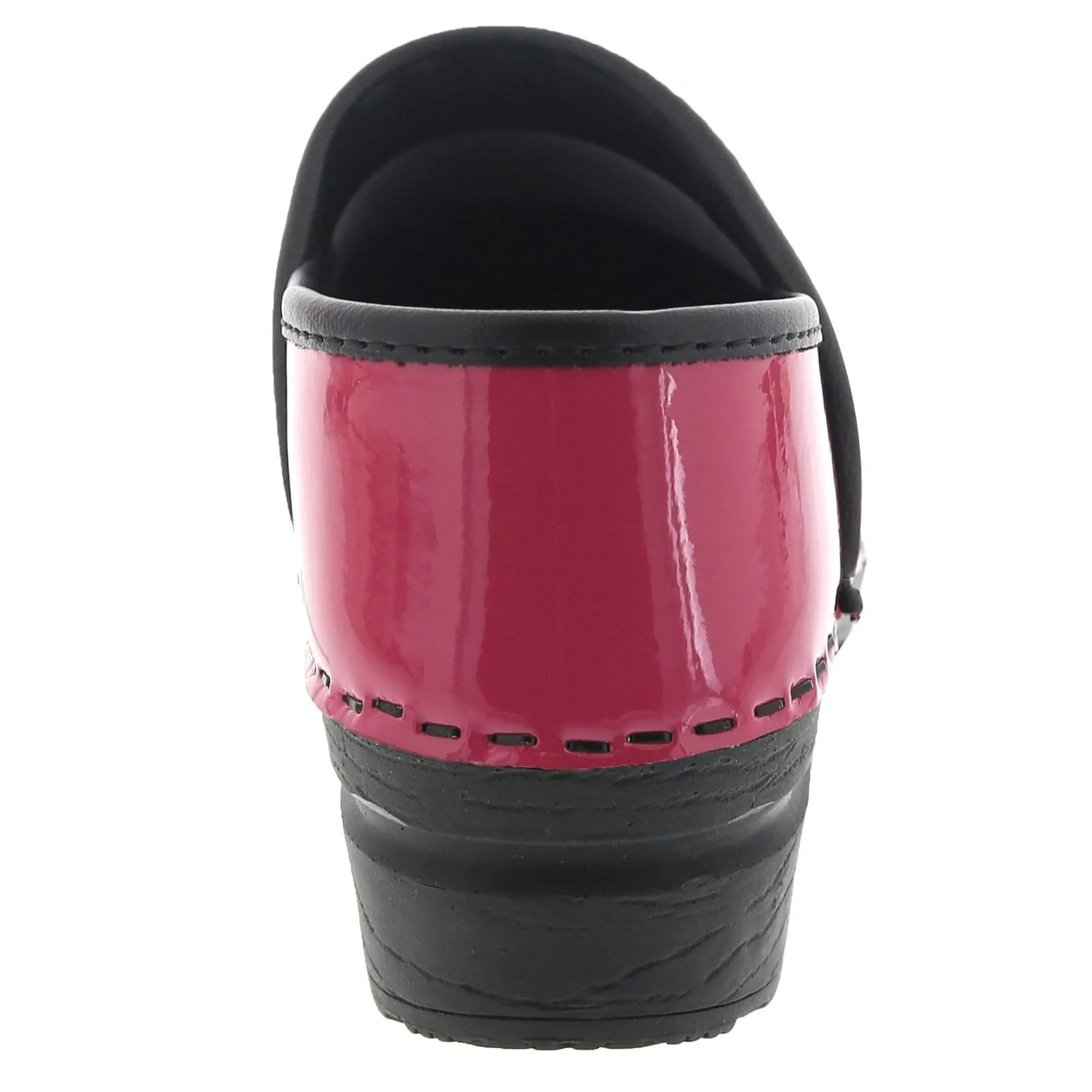 BJORK PRO ELSA Patent Leather Clogs in Fuchsia