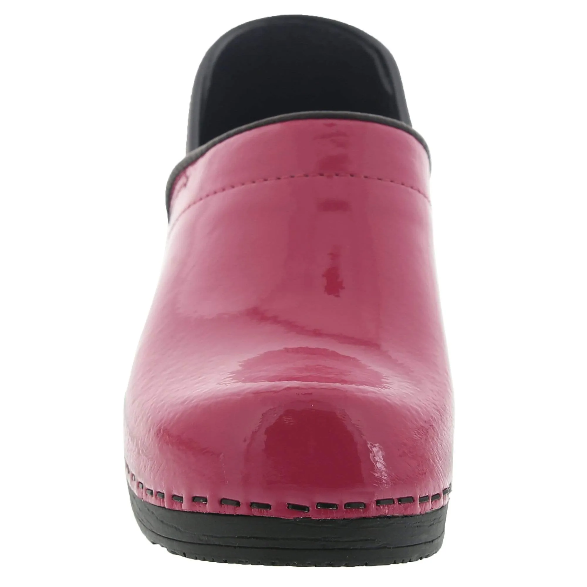 BJORK PRO ELSA Patent Leather Clogs in Fuchsia