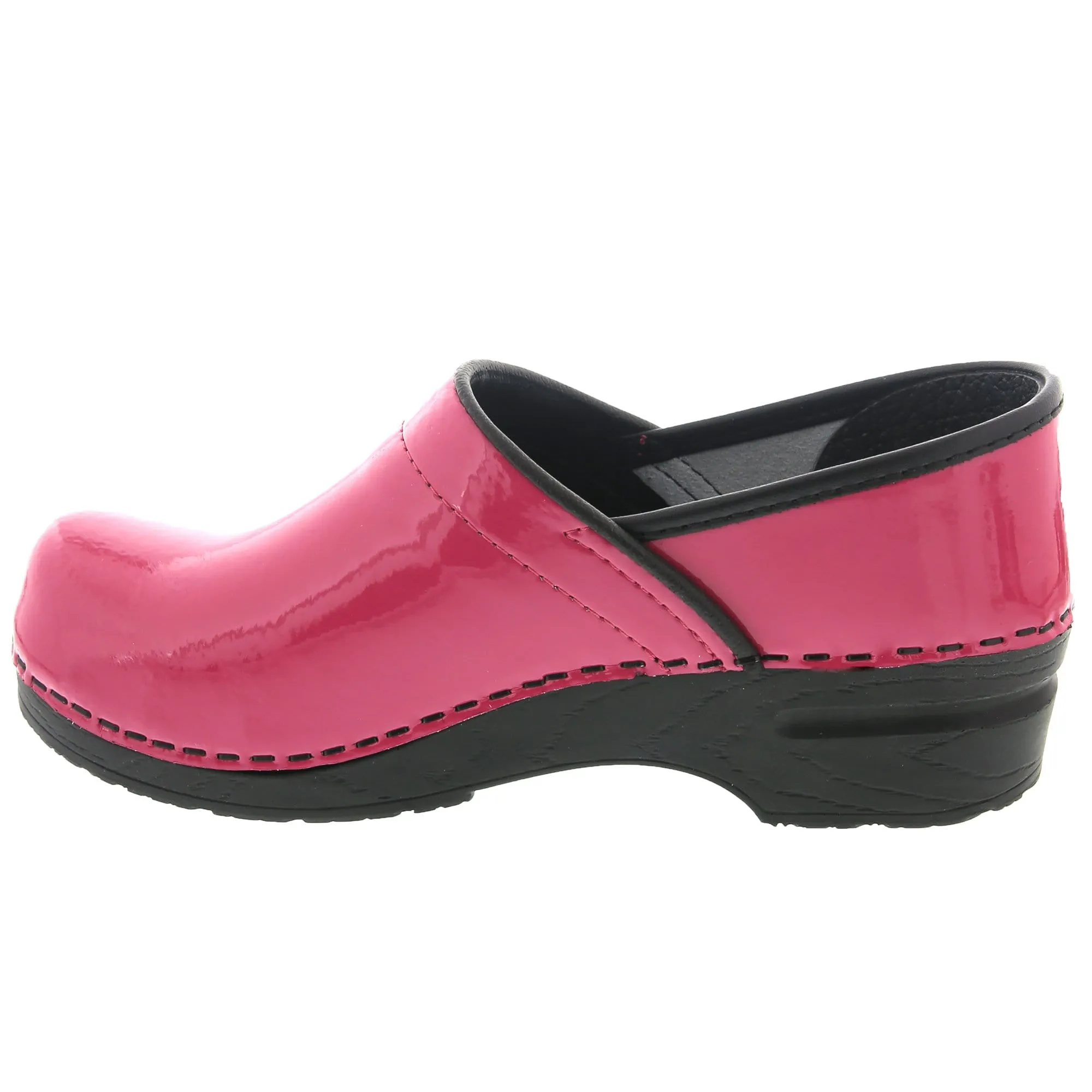 BJORK PRO ELSA Patent Leather Clogs in Fuchsia