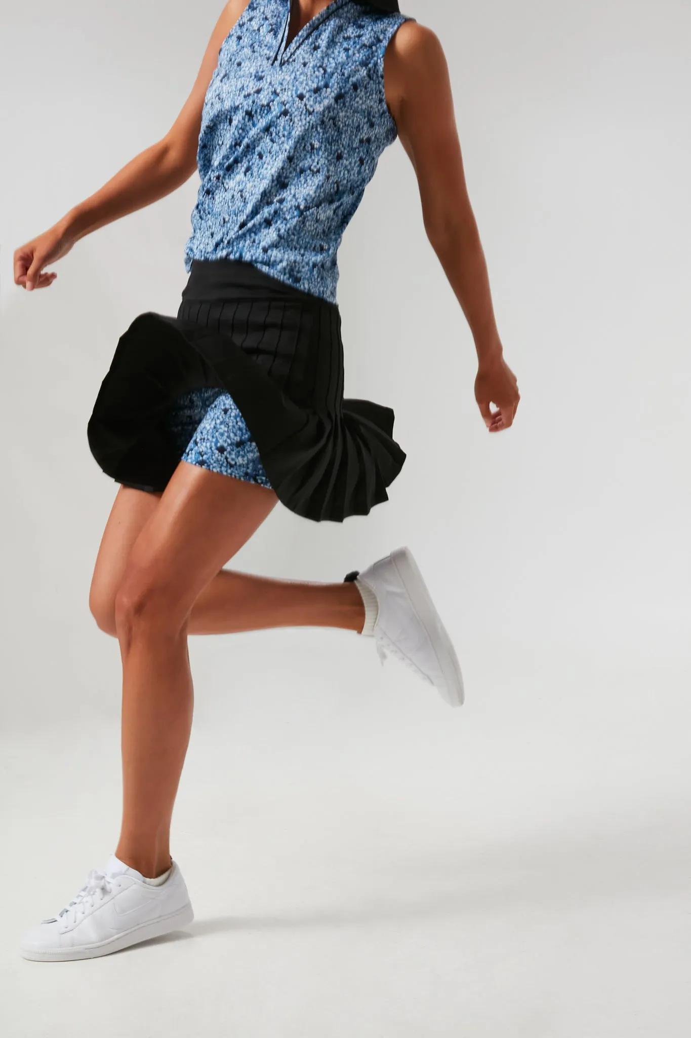 Black and Hydrangea 15 Inch Williams Tennis Skirt