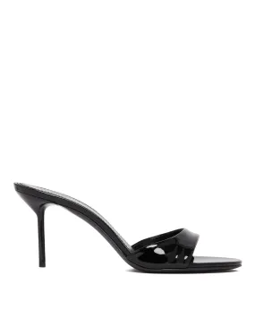 Lidia Black Mule High-Heel Shoes, Size 70