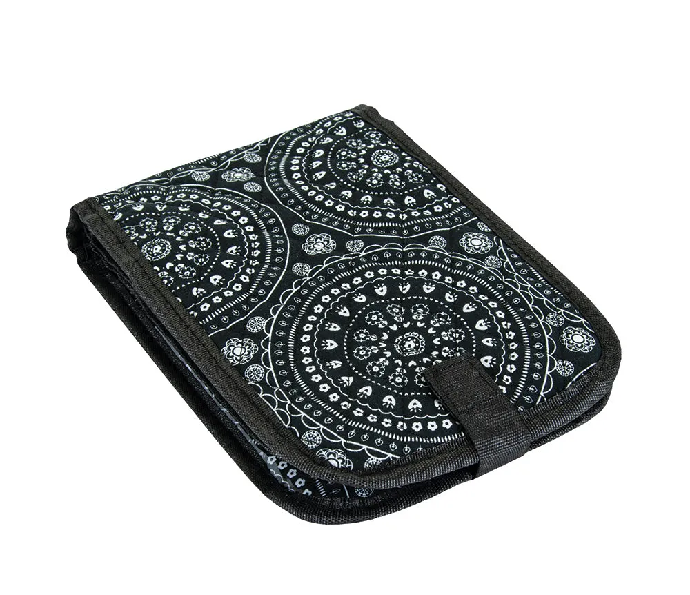 Black Medallion Circular Needle Case