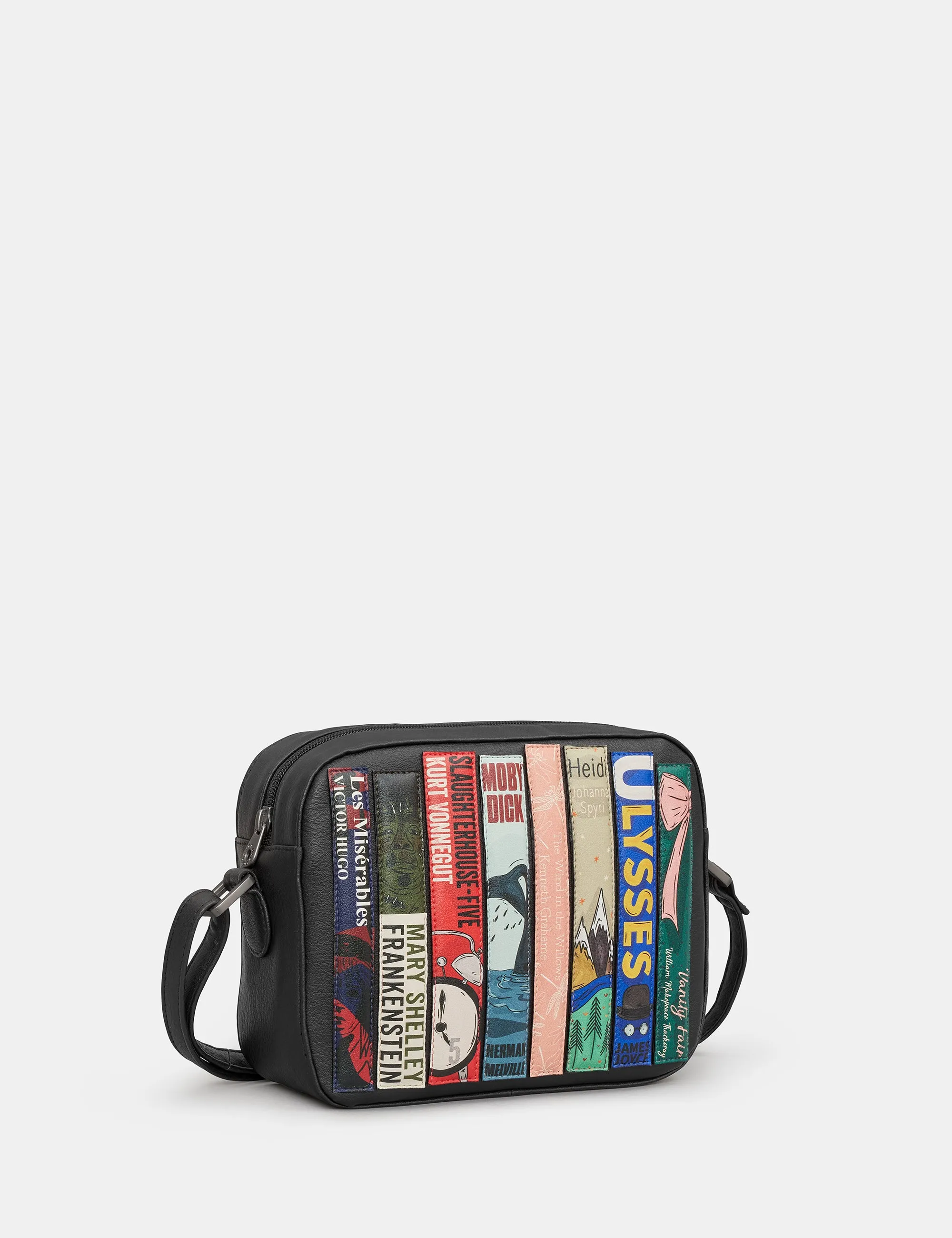 Bookworm Black Vegan Leather Camera Bag