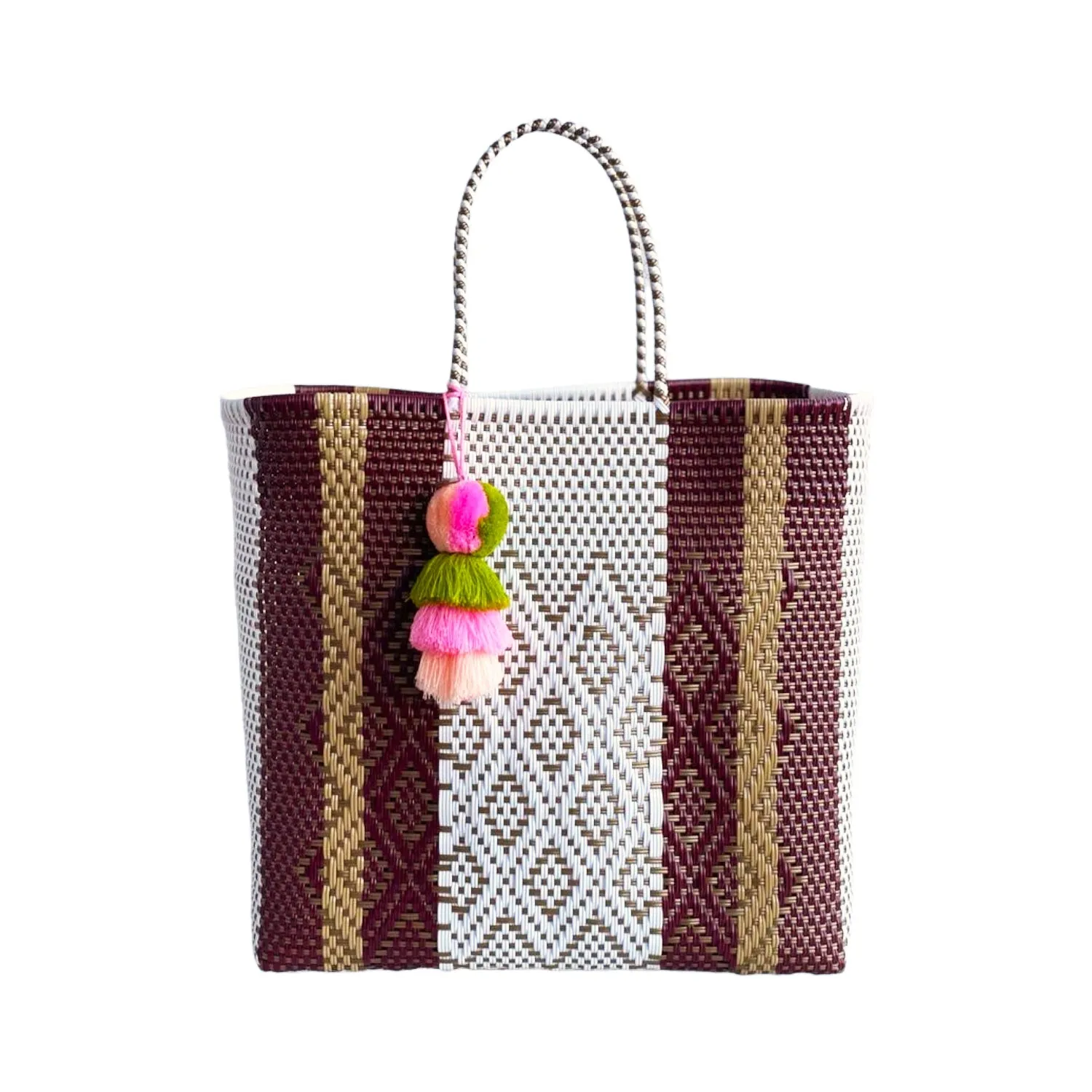 Burgundy Latte Citron Tote