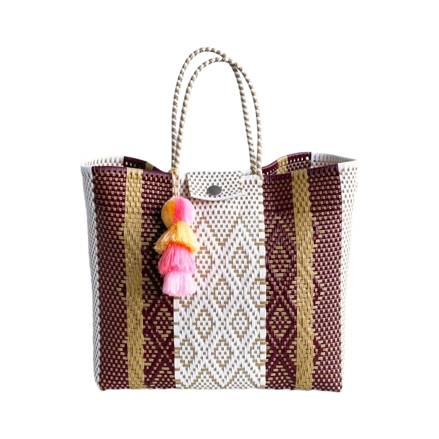 Burgundy Latte Citron Tote