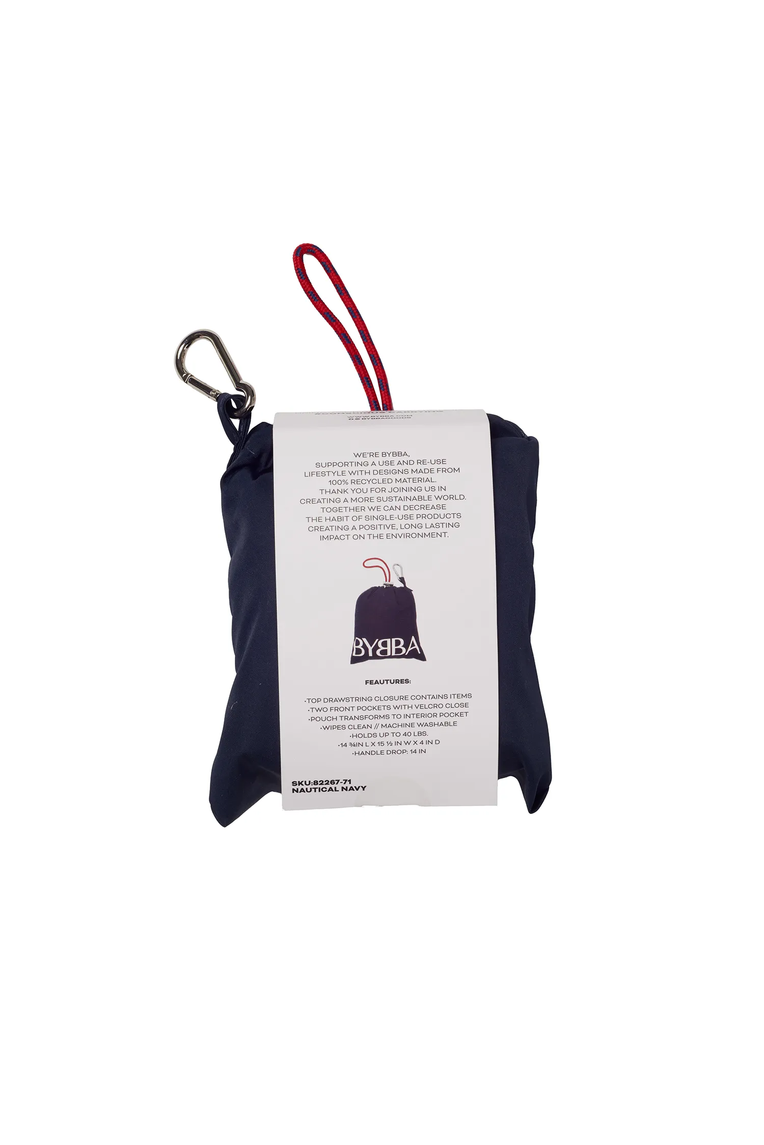 BYBBA THE BALOS FOLDAWAY BAG // NAUTICAL NAVY