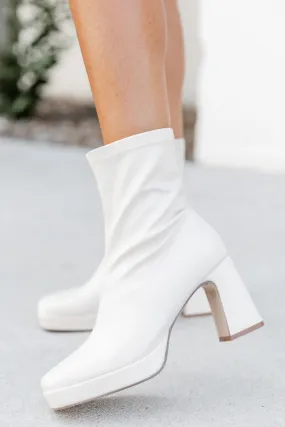 Candace Cream Square Toe Bootie