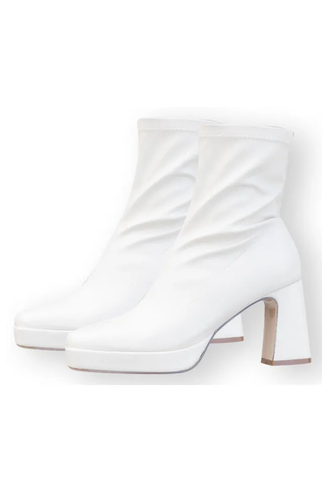 Candace Cream Square Toe Bootie