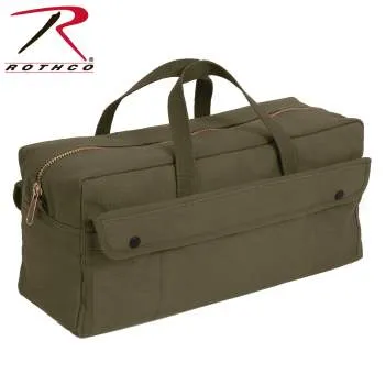 Canvas Jumbo Tool Bag With Brass Zipper