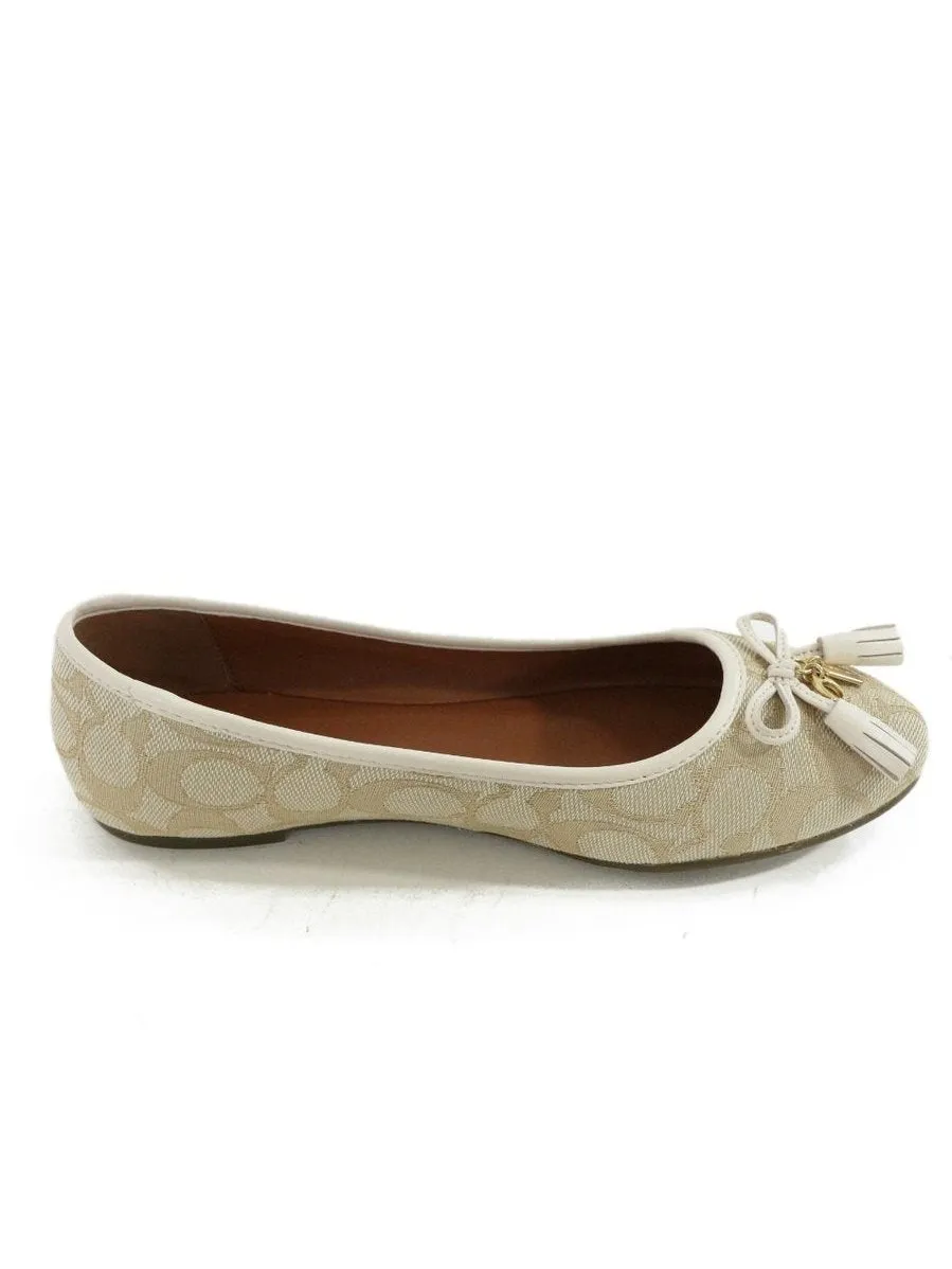 Coach Women's Benni Signature Jacquard Flat Light Khaki Chalk FG2708