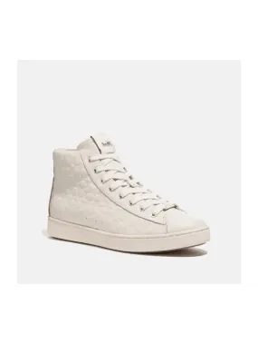 Sure! Here is an optimized title for the product:

Coach Womens Signature Leather High-Top Sneakers in Chalk - Style C204 FG1851