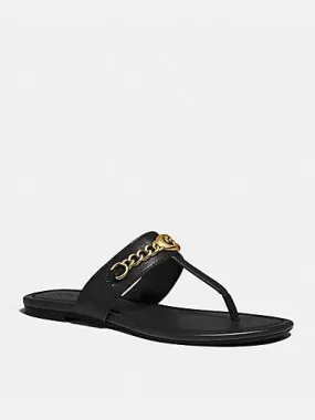 Coach Women's Jaclyn Leather Sandal Black FG3443