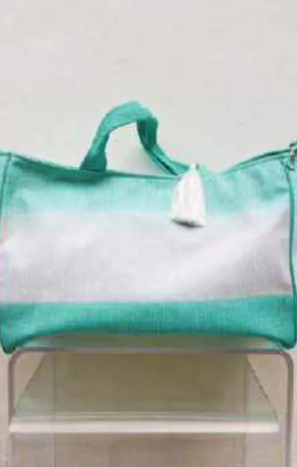 Cotton Canvas Dip Dye Beach Bag