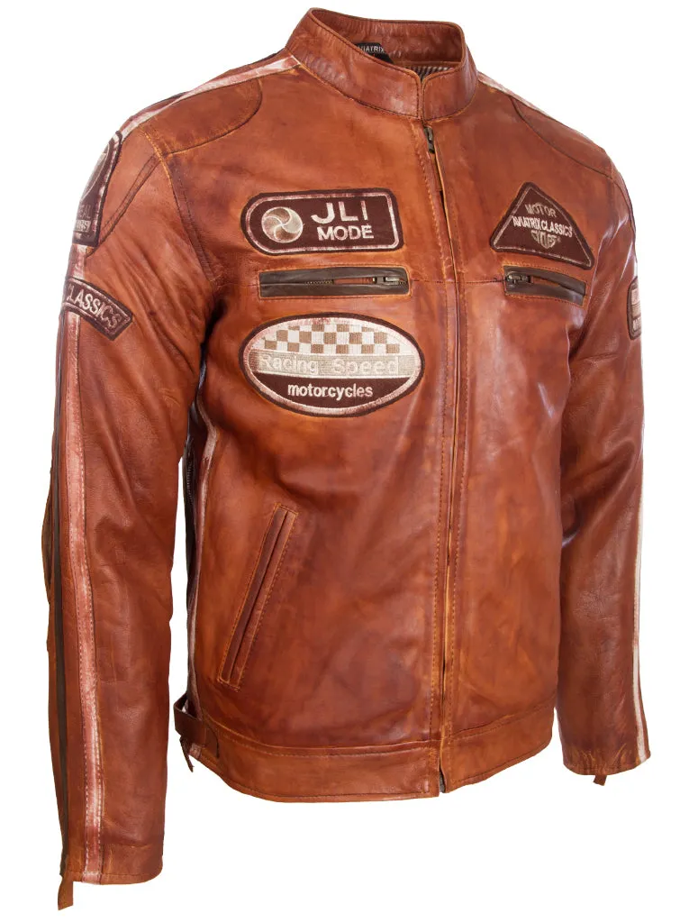 Mens Racing Biker Jacket - Timber Nevada - CXUS