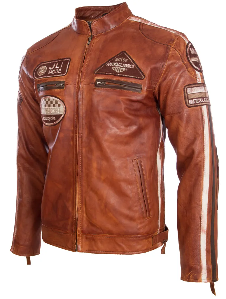 Mens Racing Biker Jacket - Timber Nevada - CXUS