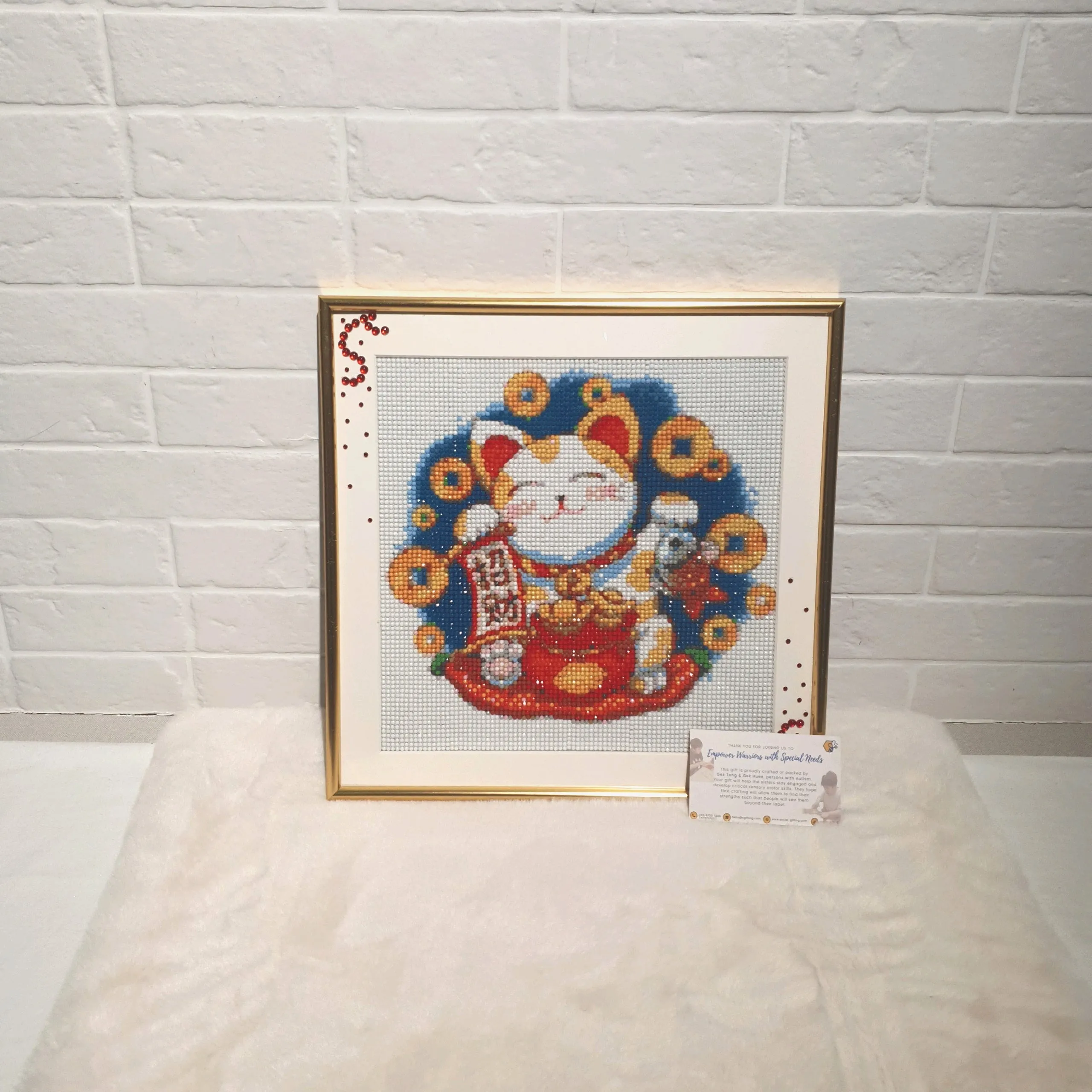 Diamond Art Fortune Cat (30 x 30)