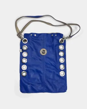 Diesel Blue 6-Position Flat Leather Bag 2000's