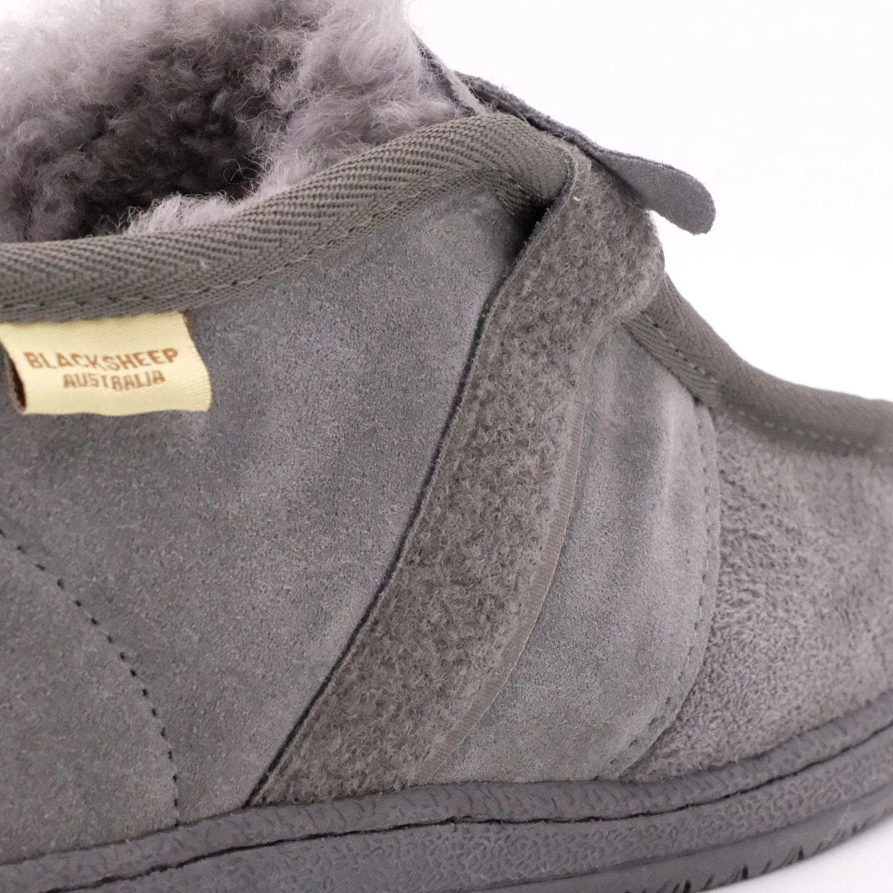 Fleece Easy - Hook & Loop Strap Sheepskin Boot - Black Sheep Australia Medical Sheepskin Healthcare Range