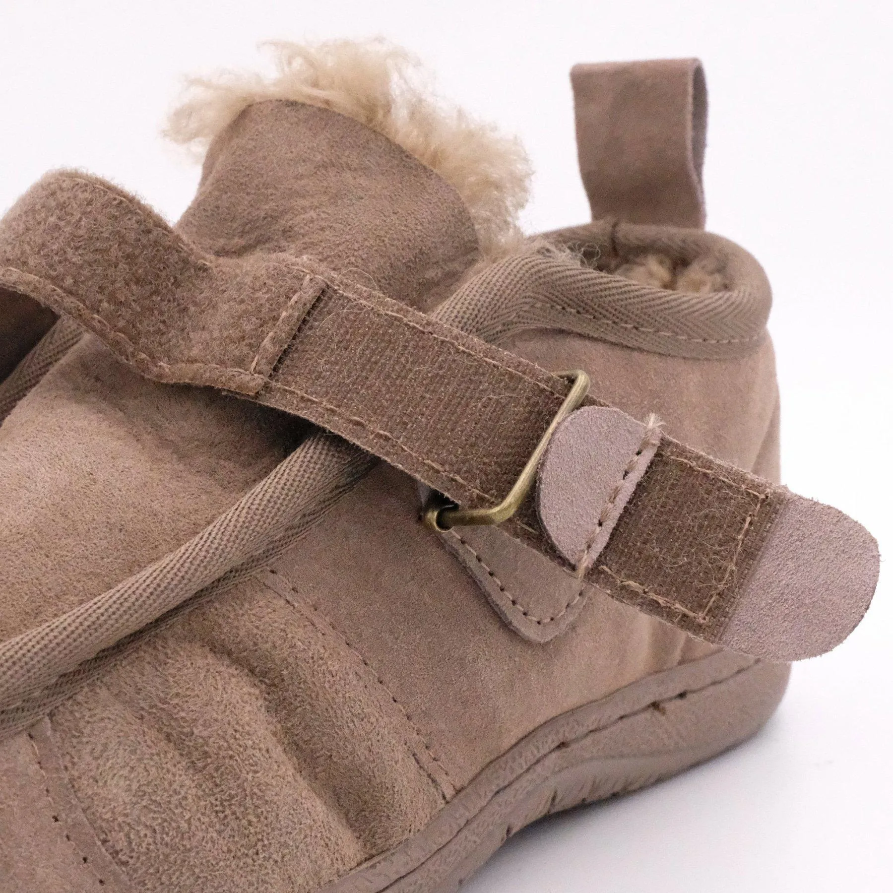 Fleece Easy - Hook & Loop Strap Sheepskin Boot - Black Sheep Australia Medical Sheepskin Healthcare Range