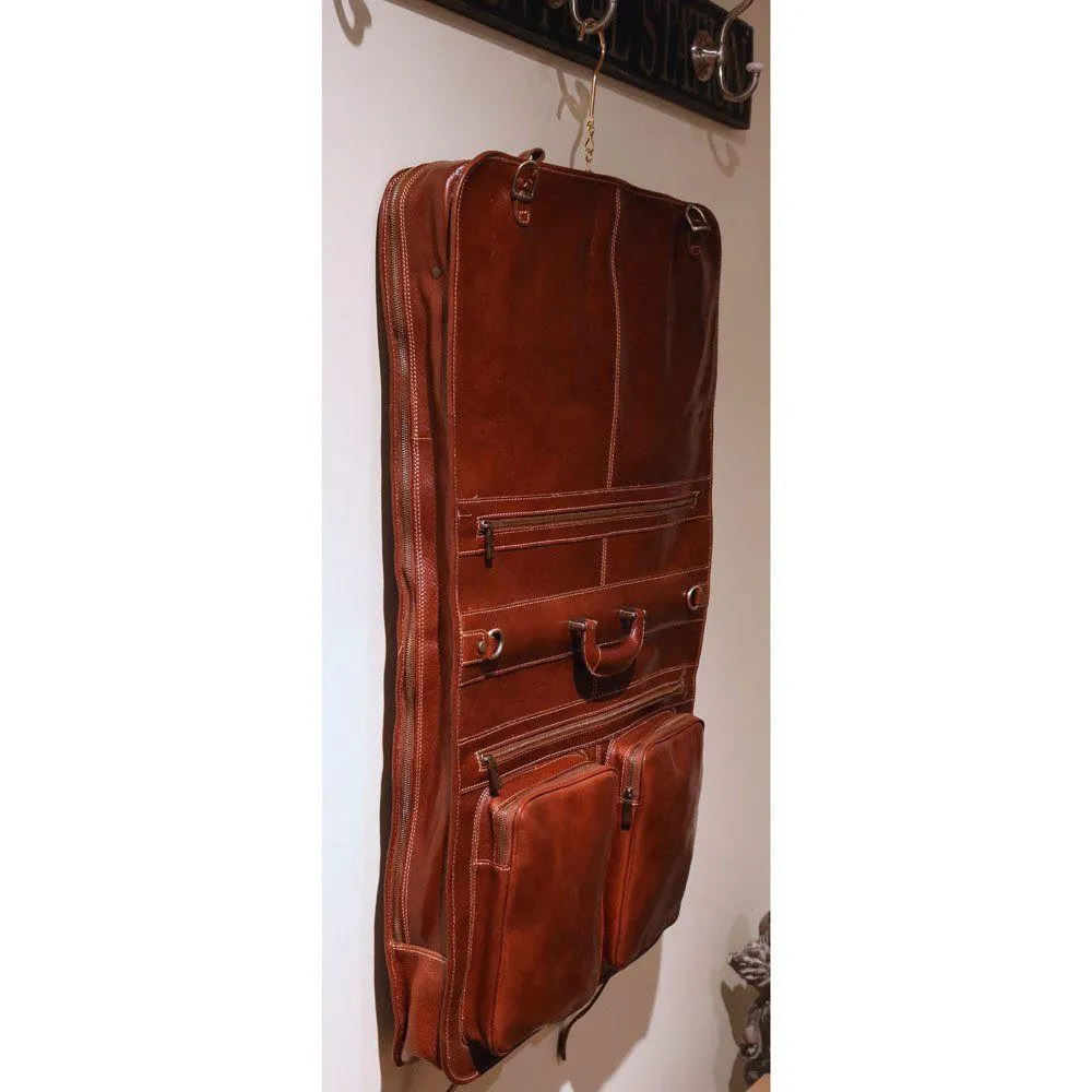 Floto Leather Venezia Garment Bag