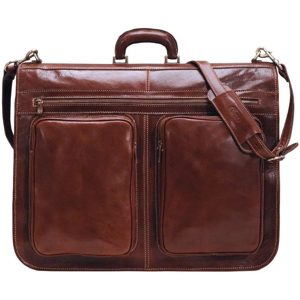 Floto Leather Venezia Garment Bag