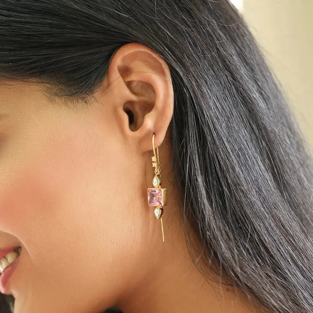 Gulabo silver sui dhaga earring