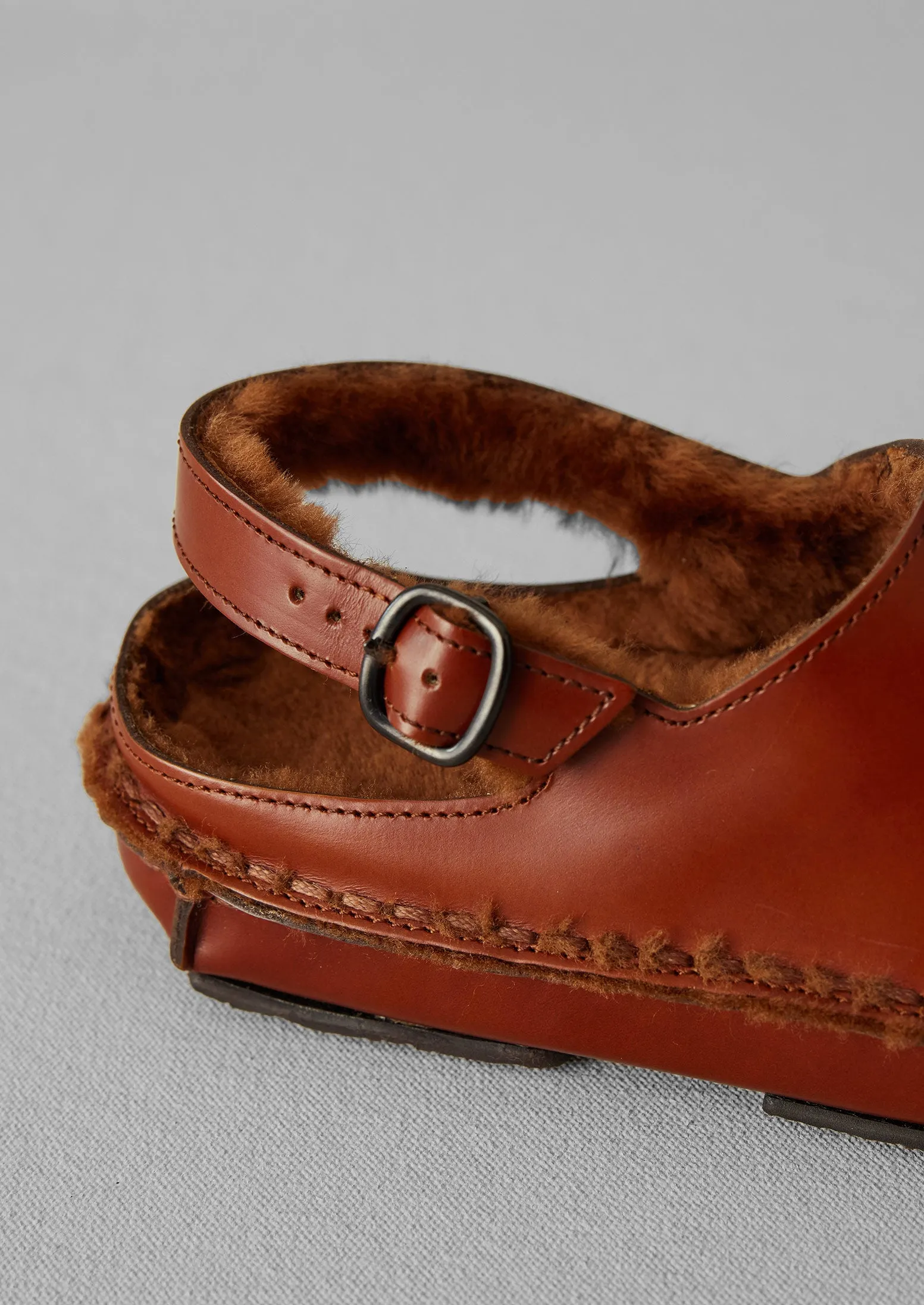 Hereu Cargol Sheepskin Mules | Tan