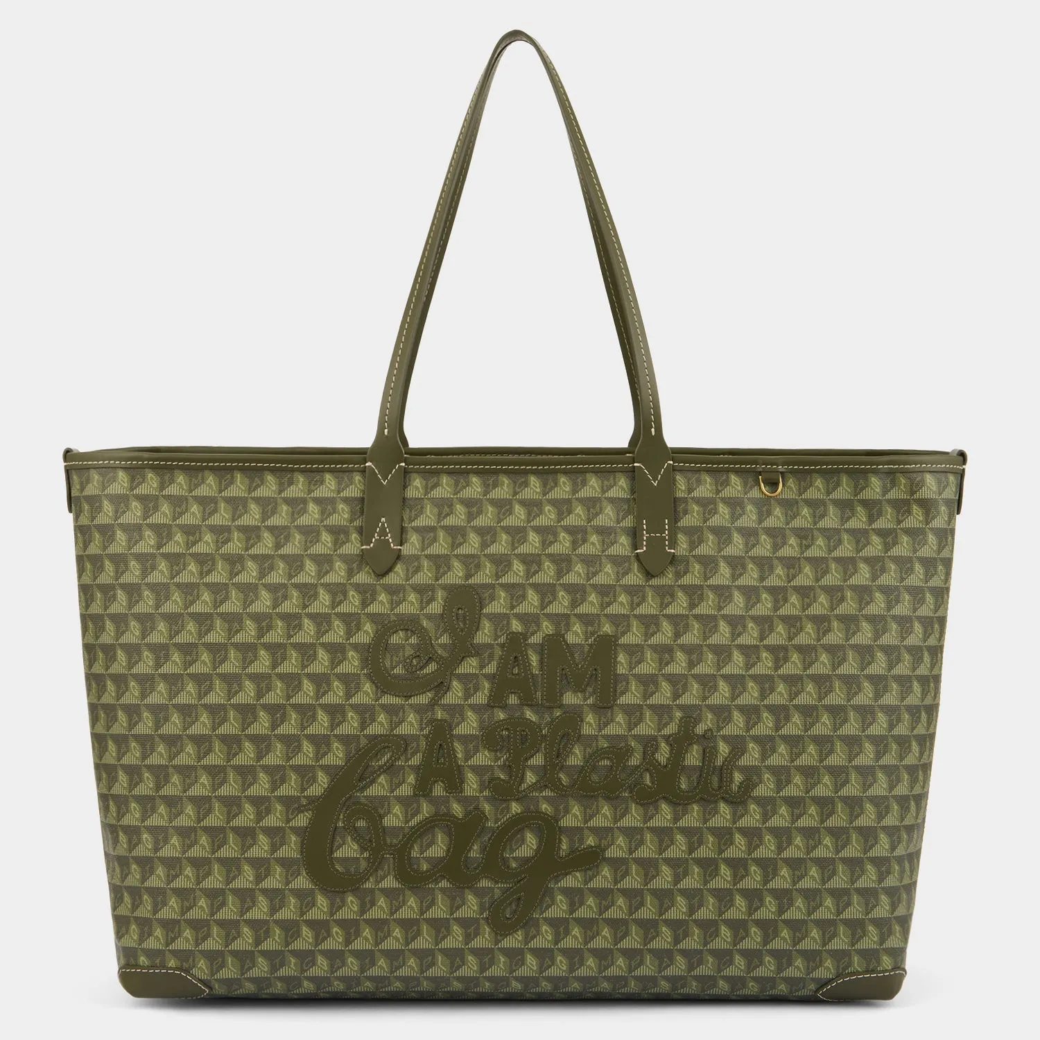 I Am A Plastic Bag Zipped Motif Tote