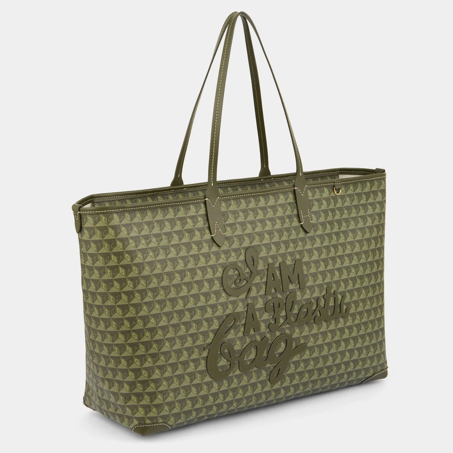 I Am A Plastic Bag Zipped Motif Tote