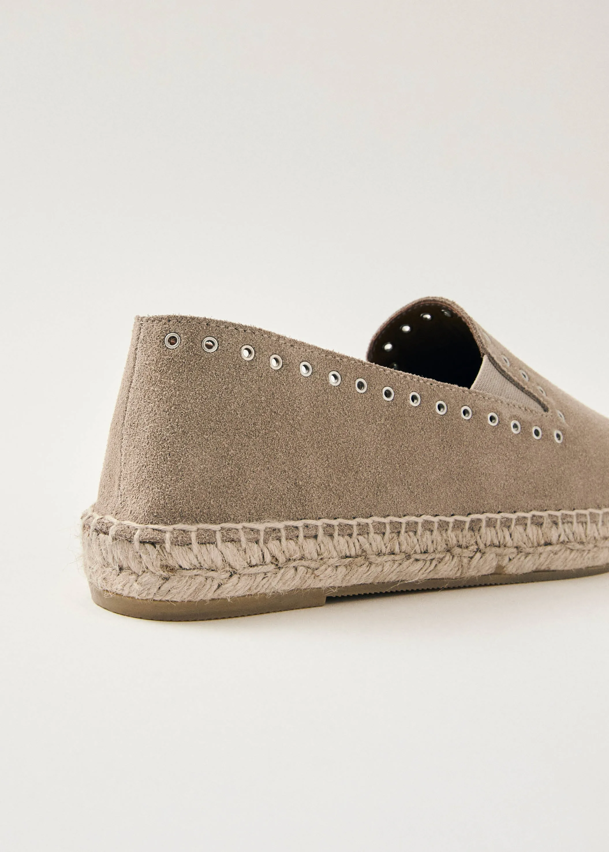 Ione Suede Beige Leather Espadrilles