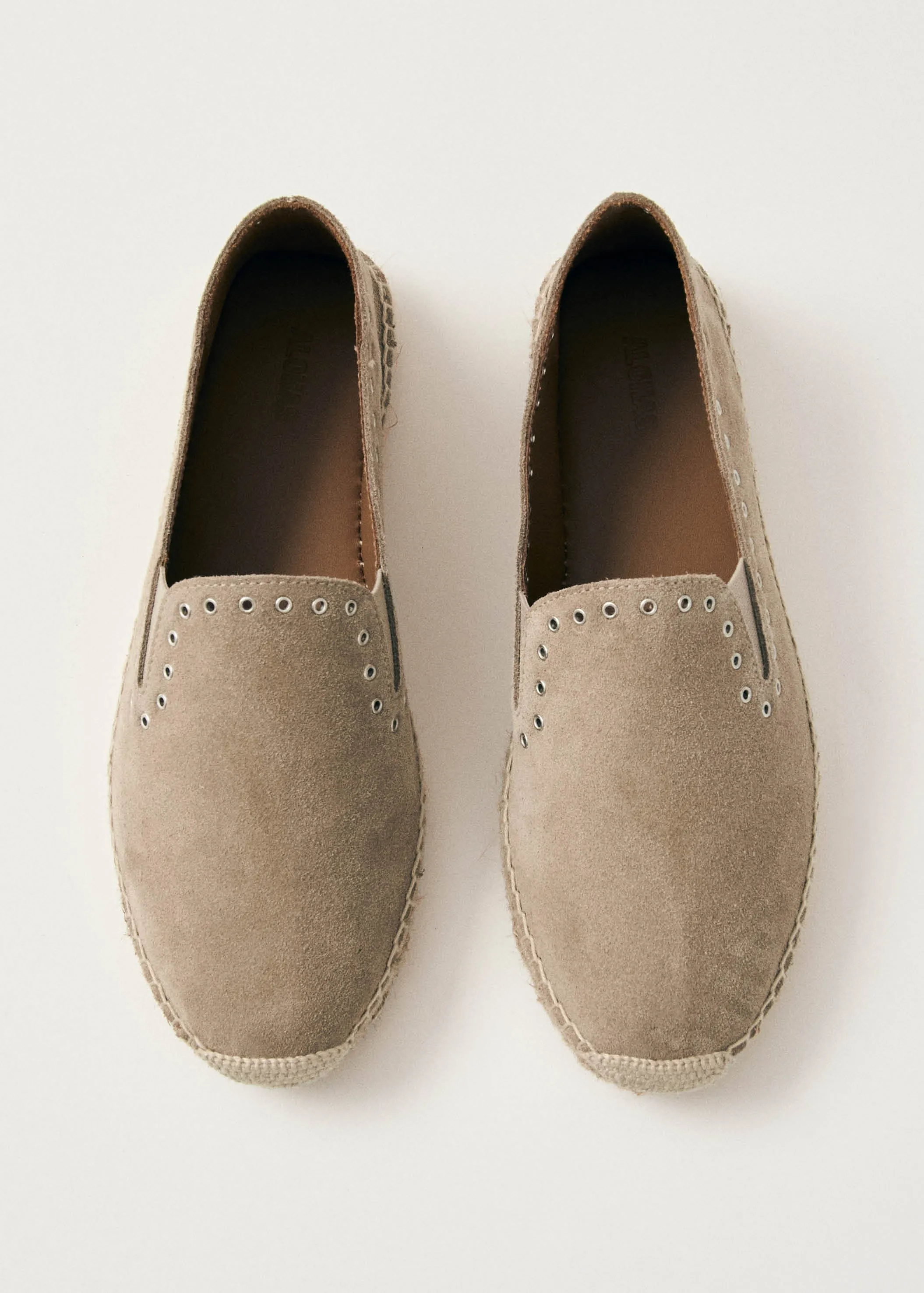 Ione Suede Beige Leather Espadrilles